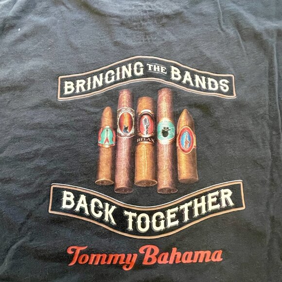 Tommy Bahama "Bringing the Bands Back Together" Mens Tshirt Size XXL Black - Picture 4 of 5